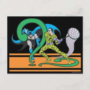 Batman Fights Riddler Briefkaart