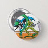 Batman Fights Riddler Ronde Button 5,7 Cm (Voorkant /achterkant)