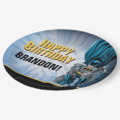 Batman | Fijne verjaardag Papieren Bordje (Gekanteld)