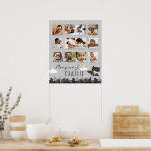 Batman First Birthday - 12 maanden fotocollage Poster (Keuken)