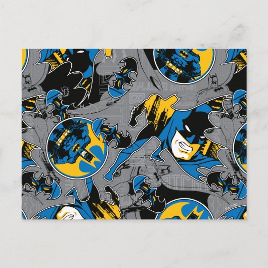 Batman Full Throttle Toss Patroon Briefkaart (Voorkant)