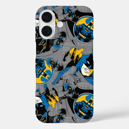 Batman Full Throttle Toss Patroon Case-Mate iPhone Case (Achterkant)