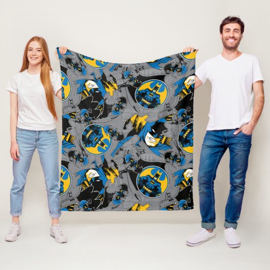 Batman Full Throttle Toss Patroon Fleece Deken (In situ)