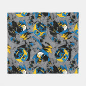 Batman Full Throttle Toss Patroon Fleece Deken (Voorkant (Horizontaal))