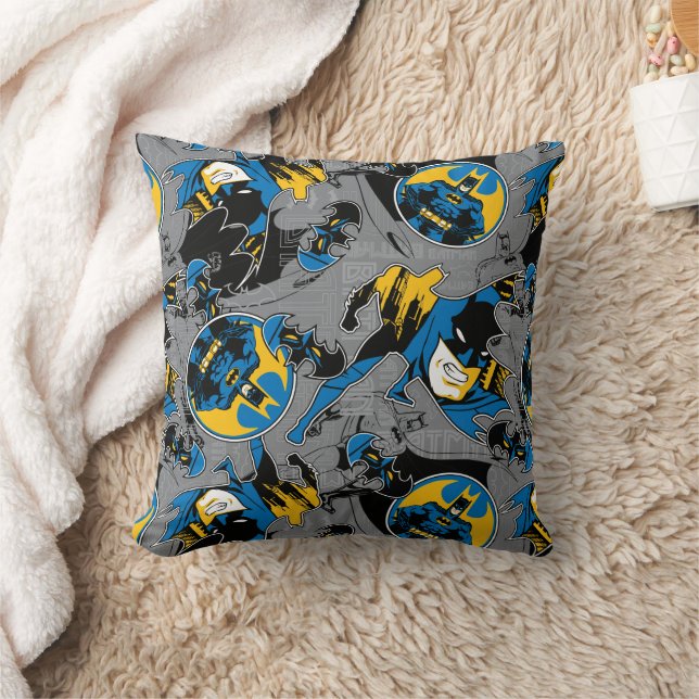 Batman Full Throttle Toss Patroon Kussen (Deken)