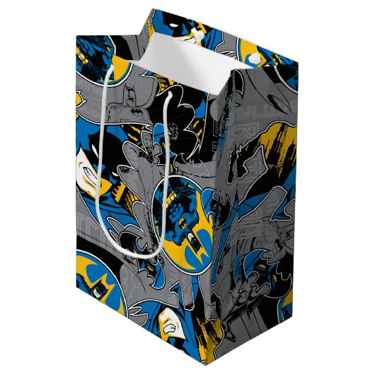 Batman Full Throttle Toss Patroon Medium Cadeauzakje (Voorkant Gekanteld)