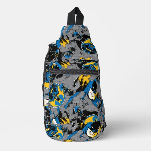Batman Full Throttle Toss Patroon Sling Bag (Voorkant)