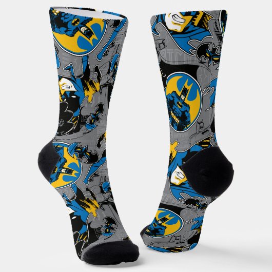 Batman Full Throttle Toss Patroon Sokken (Gebogen)