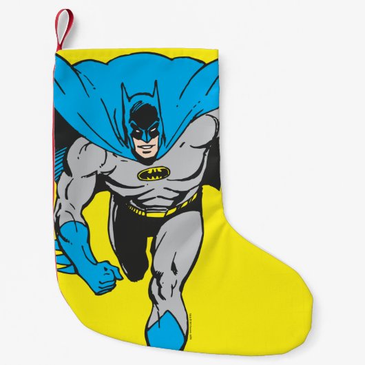 Batman gaat vooruit kleine kerstsok (Voorkant)