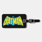 Batman |  Geel Blauwe Logo Bagagelabel (Voorkant horizontaal)