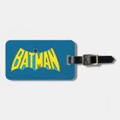 Batman |  Geel Blauwe Logo Bagagelabel (Voorkant horizontaal)