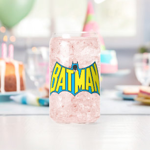 Batman    Geel Blauwe Logo Blikvorm Glas