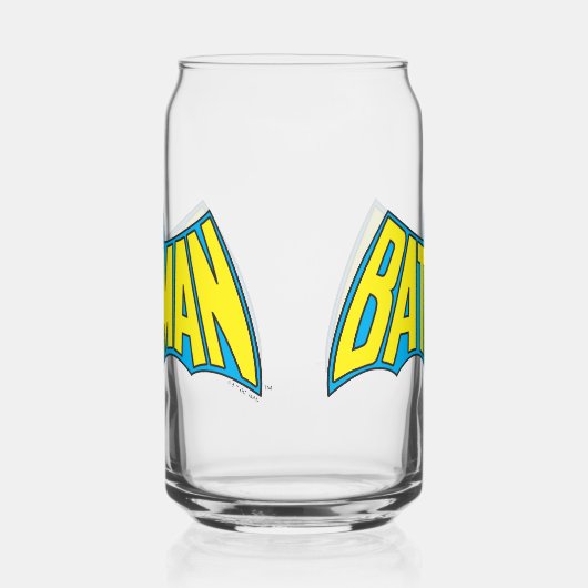 Batman |  Geel Blauwe Logo Blikvorm Glas (Rechts)