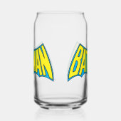 Batman |  Geel Blauwe Logo Blikvorm Glas (Links)