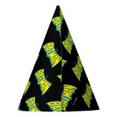 Batman |  Geel Blauwe Logo Feesthoedjes (Achterkant)