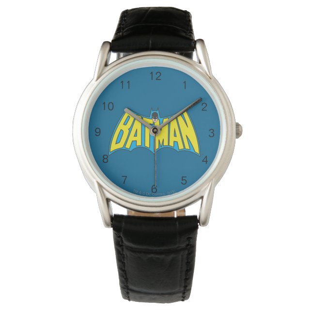 Batman |  Geel Blauwe Logo Horloge (Voorkant)