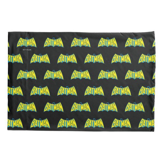 Batman |  Geel Blauwe Logo Kussensloop (Achterkant)