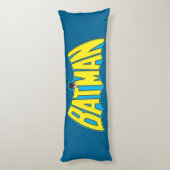 Batman | Geel Blauwe Logo Lichaamskussen (Achterkant (Verticaal))