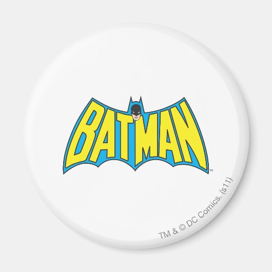 Batman |  Geel Blauwe Logo Magneet (Voorkant)