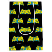 Batman | Geel Blauwe Logo Medium Cadeauzakje (Achterkant)