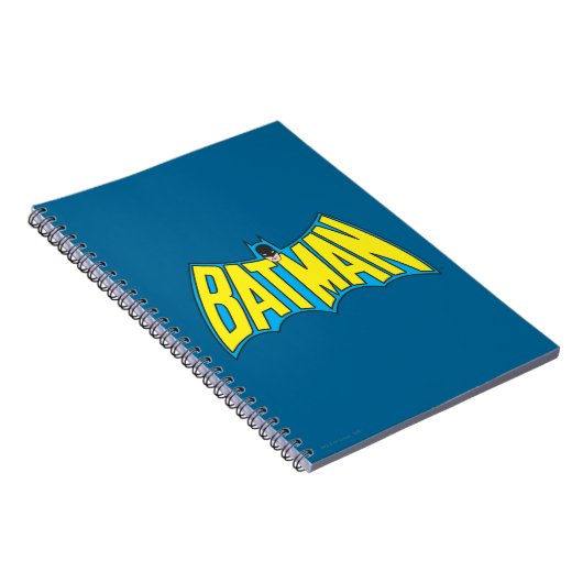 Batman |  Geel Blauwe Logo Notitieboek (Rechterzijde)