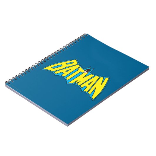 Batman |  Geel Blauwe Logo Notitieboek (Linkerzijde)
