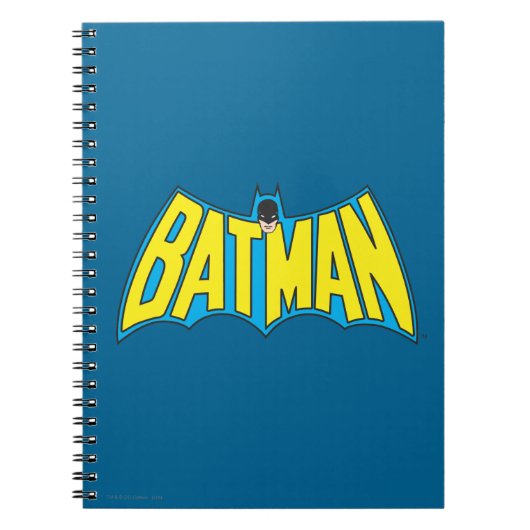 Batman |  Geel Blauwe Logo Notitieboek (Voorkant)