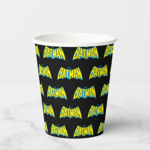 Batman Geel Blauwe Logo Papieren Bekers