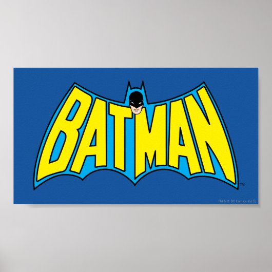 Batman | Geel Blauwe Logo Poster (Voorkant)