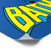 Batman | Geel Blauwe Logo Poster (Hoek)
