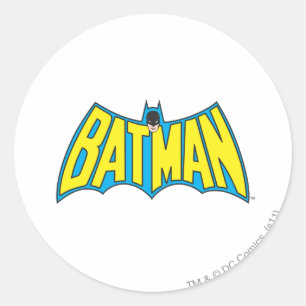 Batman    Geel Blauwe Logo Ronde Sticker