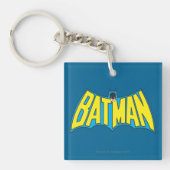 Batman | Geel Blauwe Logo Sleutelhanger (Voorkant)