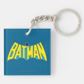 Batman |  Geel Blauwe Logo Sleutelhanger (Achterkant)