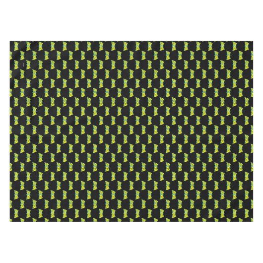 Batman |  Geel Blauwe Logo Tafelkleed (Voorkant (Horizontaal))