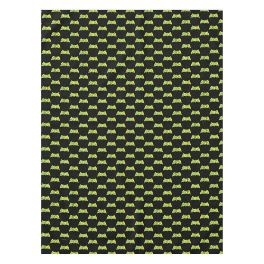 Batman |  Geel Blauwe Logo Tafelkleed (Voorkant)