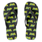 Batman |  Geel Blauwe Logo Teenslippers (Voetbed)