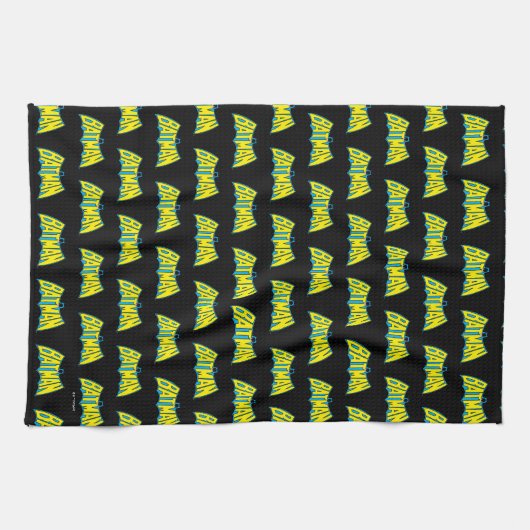 Batman |  Geel Blauwe Logo Theedoek (Horizontaal)