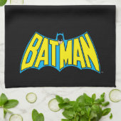 Batman |  Geel Blauwe Logo Theedoek (Gevouwen)