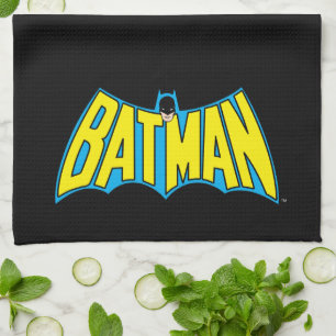 Batman Geel Blauwe Logo Theedoek