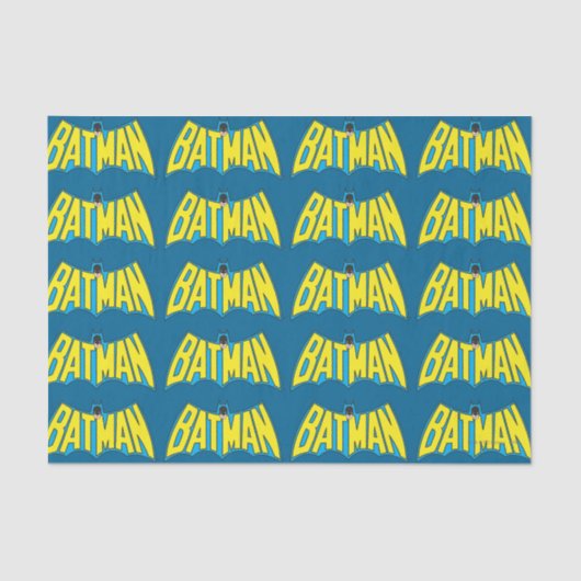 Batman |  Geel Blauwe Logo Tissuepapier (Voorkant)