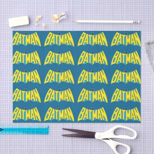 Batman |  Geel Blauwe Logo Tissuepapier (Craft)