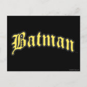 Batman | Gele zwarte omtrek logo Briefkaart (Voorkant)