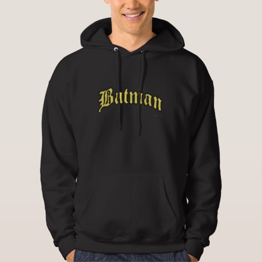 Batman | Gele zwarte omtrek logo Hoodie (Voorkant)