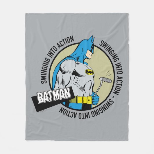 Batman Golfing - Ingrijpen Fleece Deken (Voorkant)