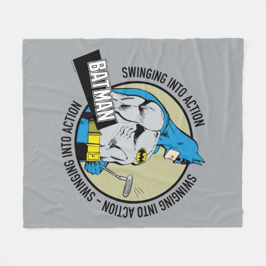 Batman Golfing - Ingrijpen Fleece Deken (Voorkant (Horizontaal))
