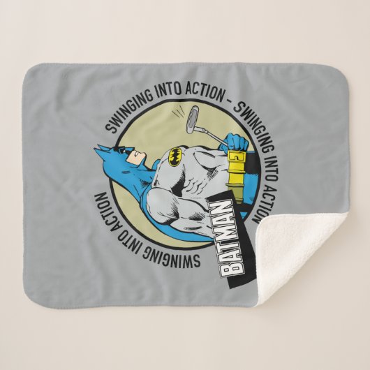 Batman Golfing - Ingrijpen Sherpa Deken (Voorkant (horizontaal))