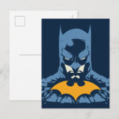 Batman gooide de buis door met gouden Logo Briefka Uitnodiging Briefkaart (Voorkant / Achterkant)