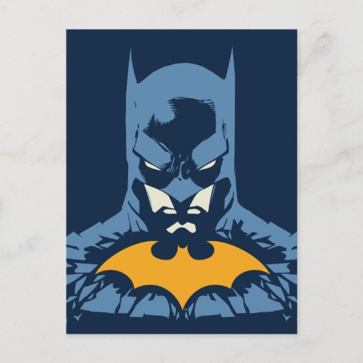 Batman gooide de buis door met gouden Logo Briefka Uitnodiging Briefkaart (Voorkant)