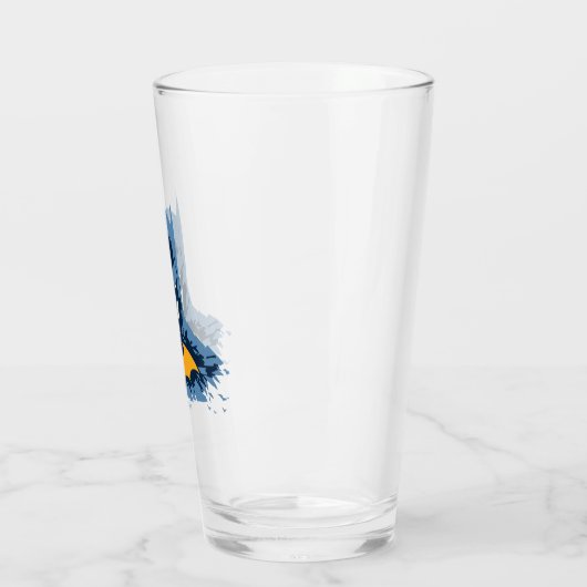 Batman gooide de buis door met gouden Logo Glas (Links)