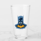 Batman gooide de buis door met gouden Logo Glas (Voorkant)